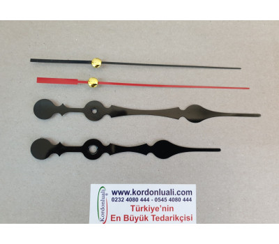 Akrep 13,8 cm Yelkovan 17 cm Metal Siyah 100 Adet